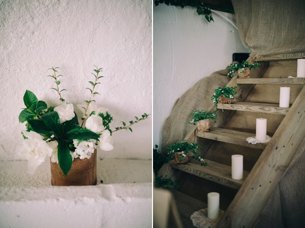 Modern rustic wedding floral decor // Enchanted Brides Photography // The Natural Wedding Company