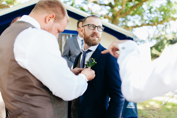 Groomsman getting ready // Bohemian Weddings // The Natural Wedding Company
