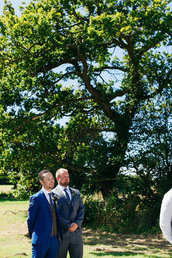 Groom waiting for the bride // Bohemian Weddings // The Natural Wedding Company