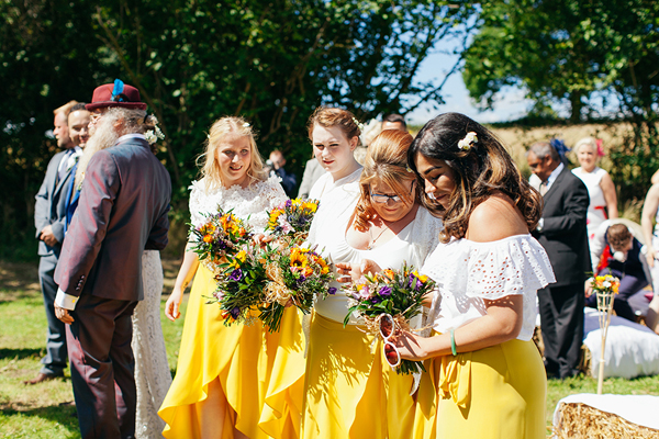 Festival inspired bridesmaids dresses // Bohemian Weddings // The Natural Wedding Company