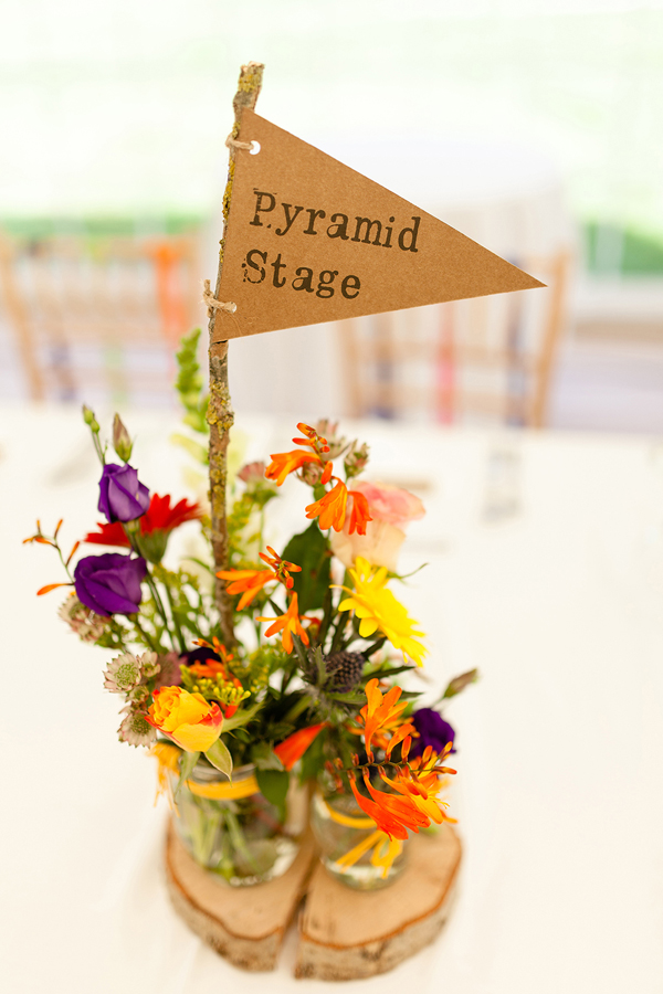 Glastonbury festival wedding table names // Bohemian Weddings // The Natural Wedding Company