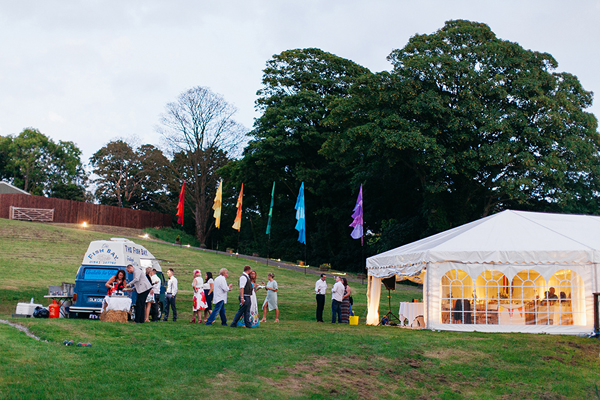 Evening wedding marquee reception // Bohemian Weddings // The Natural Wedding Company