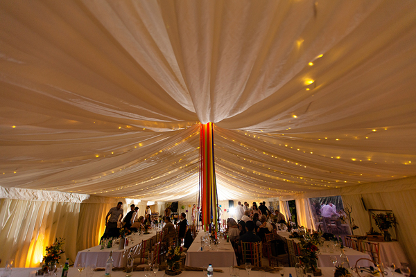 Fairylight lit wedding marquee // Bohemian Weddings // The Natural Wedding Company