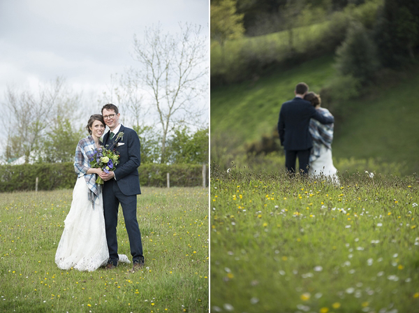 Wedding photos in a spring meadow // Jennie Hill Photography // The Natural Wedding Company