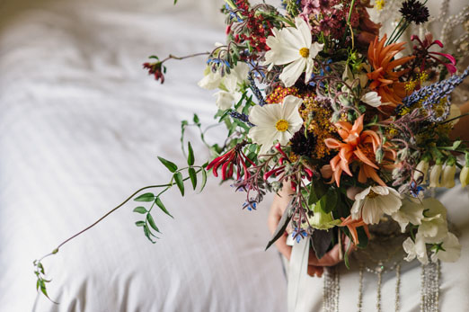Natural Wedding Flowers: A Bee-Friendly Wildflower Wedding Bouquet