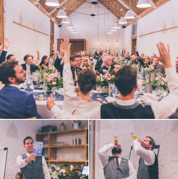 Wedding speeches // Cosy winter wedding at River Cottage // Larissa Joice Photography // The Natural Wedding Company