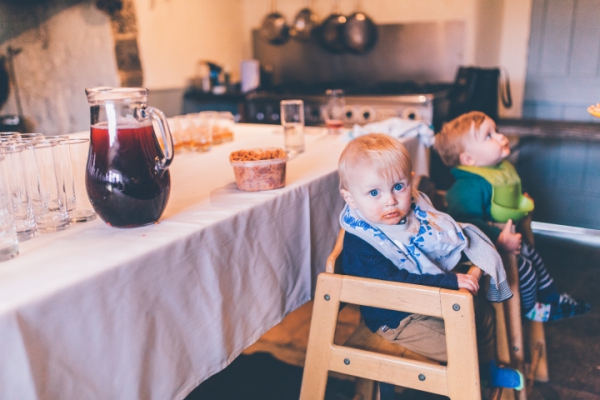 Baby wedding guests // Cosy winter wedding at River Cottage // Larissa Joice Photography // The Natural Wedding Company