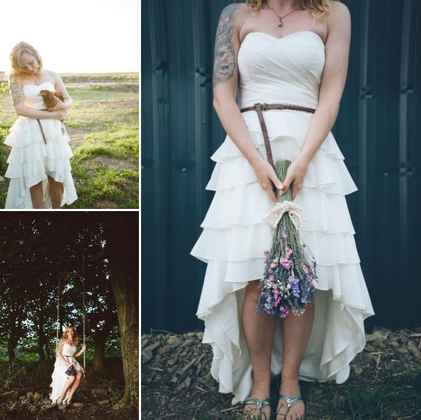 Favourite Natural Wedding Styles: Asymmetric Layered Wedding Dress