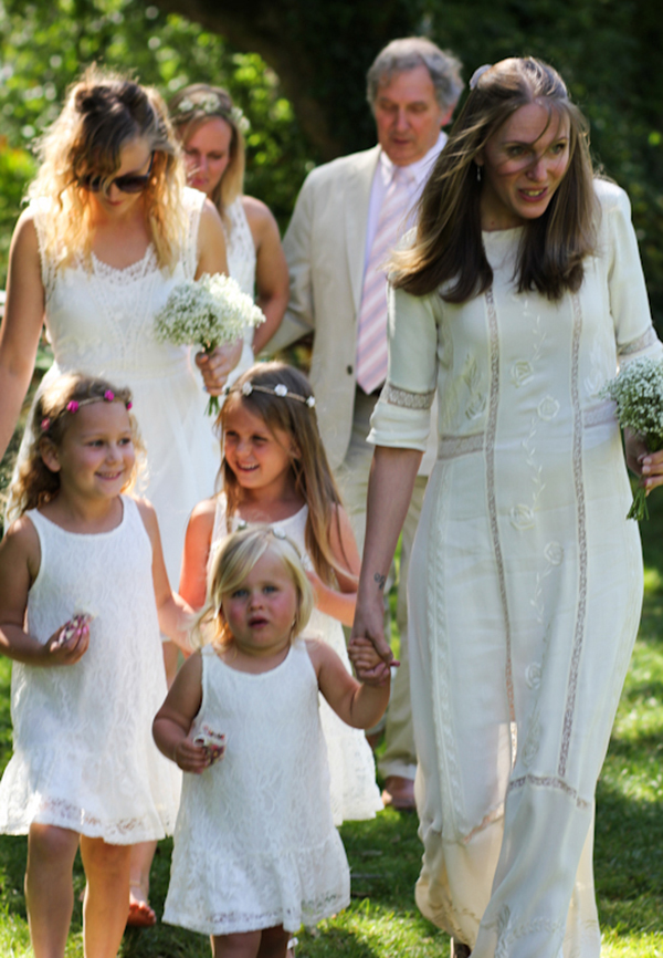 Favourite Natural Wedding Styles: Shades of White for Natural Bridesmaids