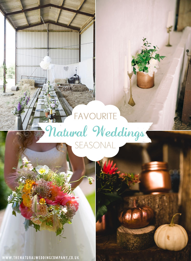 Favourite Natural Seasonal Weddings: inspiration from spring weddings, summer weddings, and autumn weddings