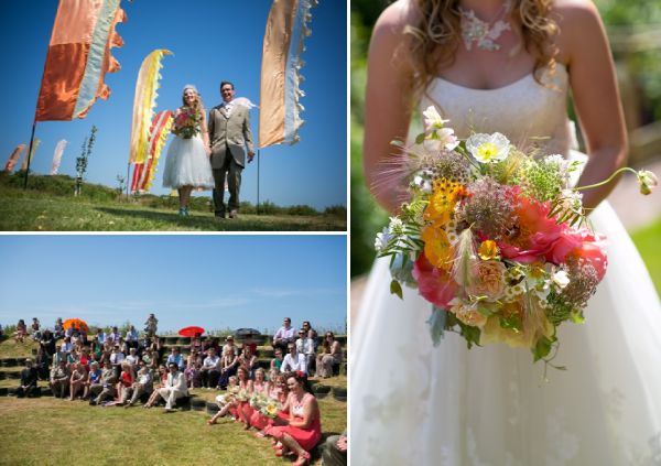 Favourite Natural Seasonal Weddings: A Colourful Festival Wedding on the Cornish Coast