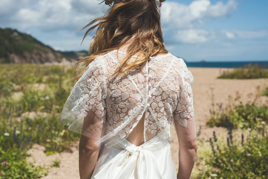 Sustainable bridal lace top by Sister Organics